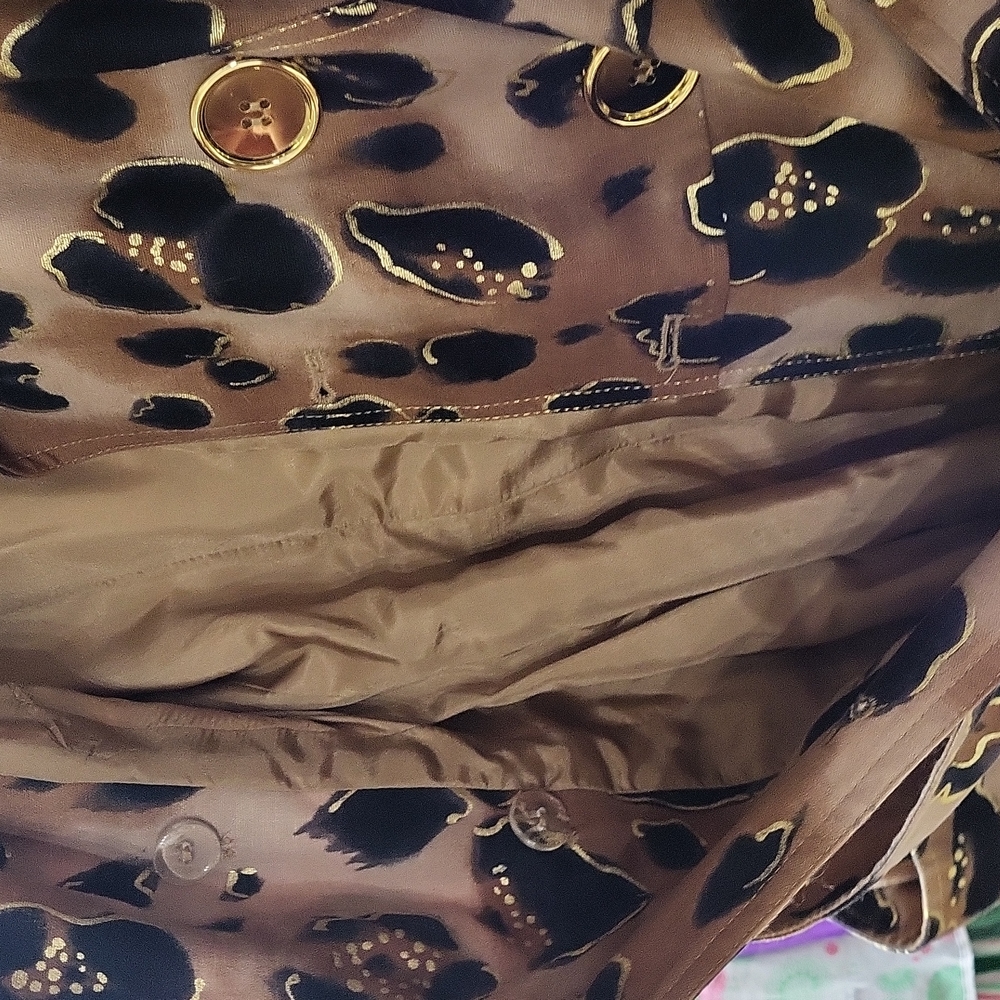 Cache Brown and Black Leopard Print Double-Breasted Blazer - Picture 6 of 8
